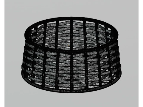 Panier en osier Modèle 3D