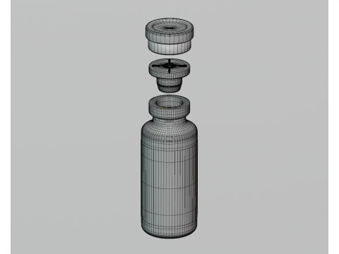注射バイアル 3Dモデル