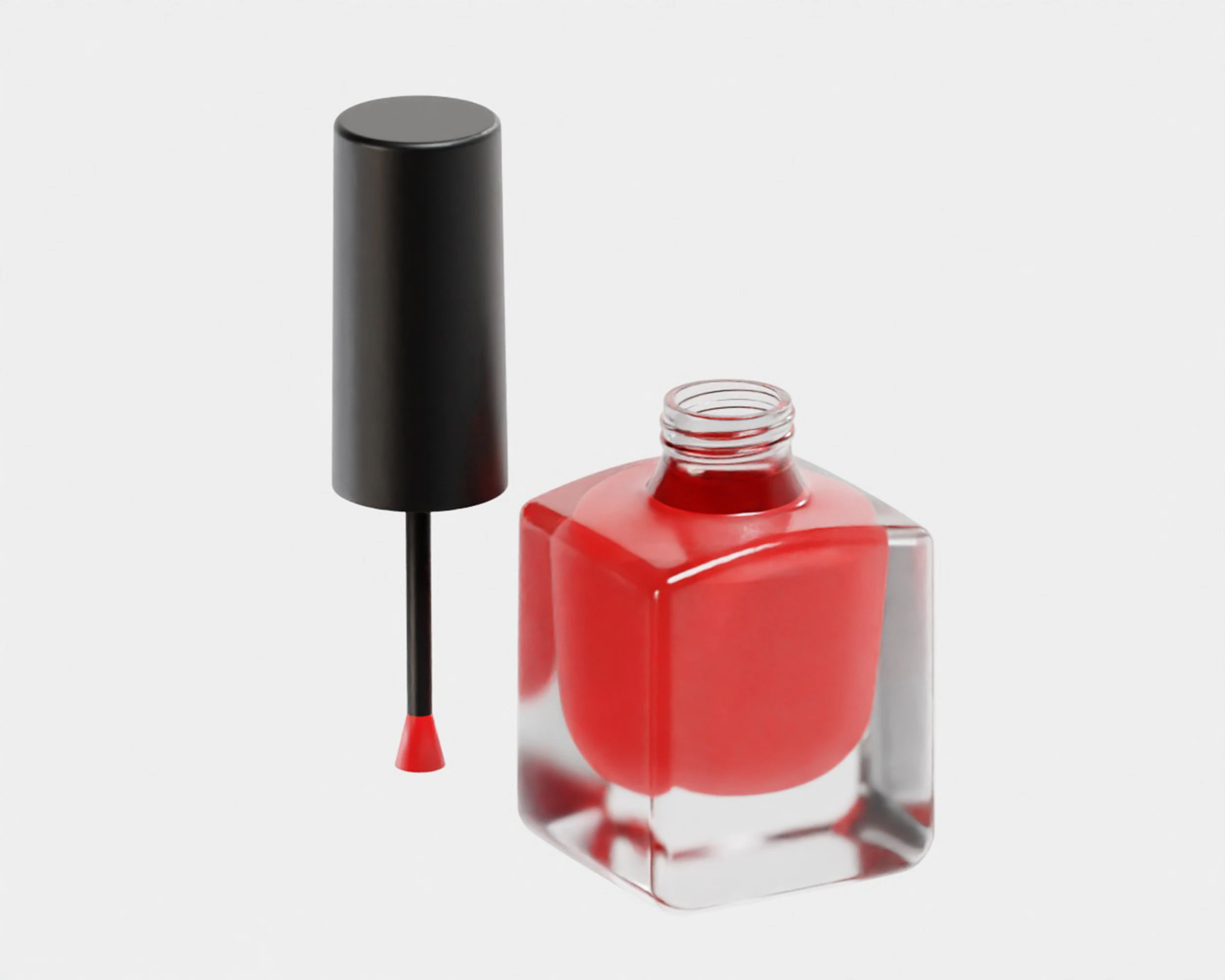 Nail Polish Bottle 3D Model .c4d .max .obj .3ds .fbx .stl .blend
