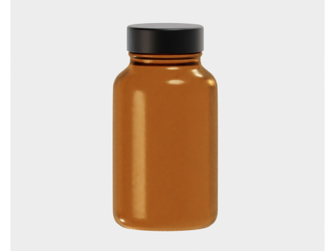 Medicine bottle and box 3D Model
