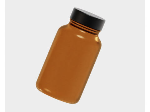 Medicine bottle and box 3D Model