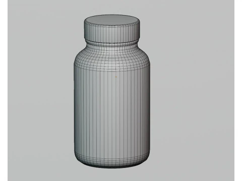 Medicine bottle and box 3D Model