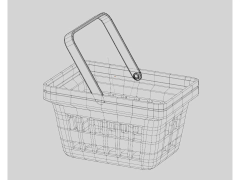 장바구니 3D 모델