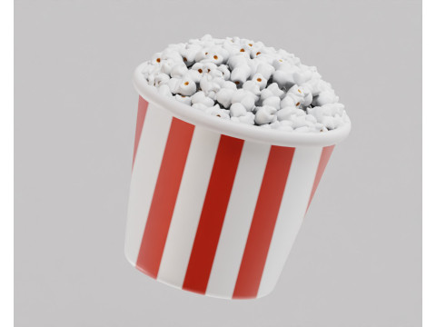 Wiadra z popcornem Model 3D