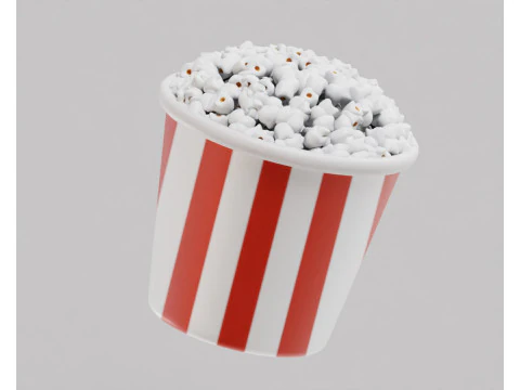 Baldes de pipoca Modelo 3D