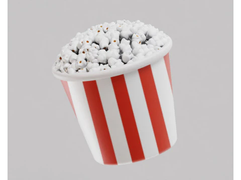 Baldes de pipoca Modelo 3D