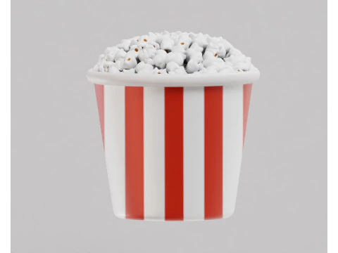 Baldes de pipoca Modelo 3D