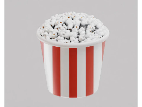 Baldes de pipoca Modelo 3D