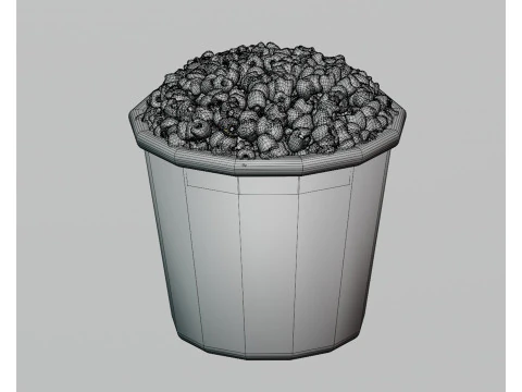 Baldes de pipoca Modelo 3D