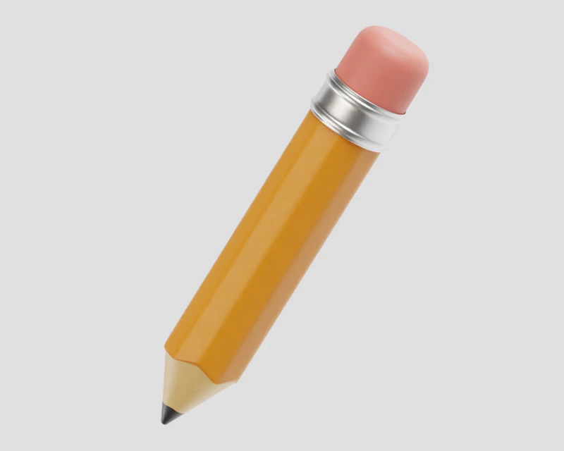 鉛筆 3Dモデル .c4d .max .obj .3ds .fbx .stl .blend 