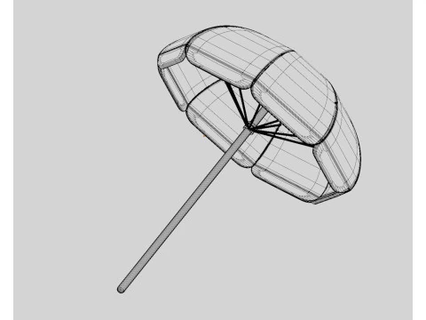 비치 파라솔 3D 모델