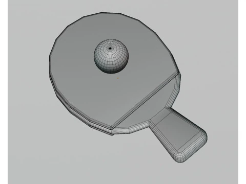 Table Tennis Racket and Ball 3D Model