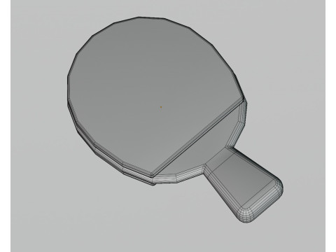 Table Tennis Racket and Ball 3D Model