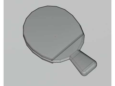 Table Tennis Racket and Ball 3D Model