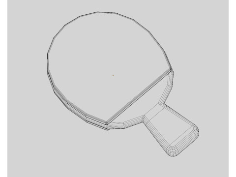 Table Tennis Racket and Ball 3D Model