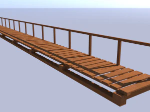 Modello di ponte per zone paludose Modello 3D