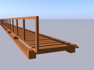 Bridge model for marshland Modelo 3D