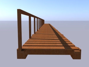 Bridge model for marshland Modelo 3D