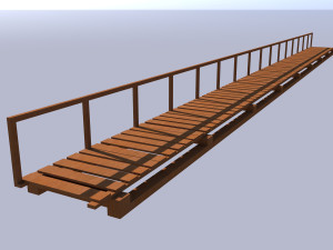 Bridge model for marshland Modelo 3D