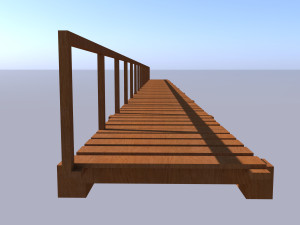 Bridge model for marshland Modelo 3D