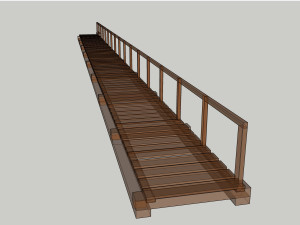 Bridge model for marshland Modelo 3D