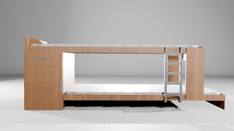 Bunk Bed Modèle 3D .c4d .max .obj .3ds .fbx .stl .blend 