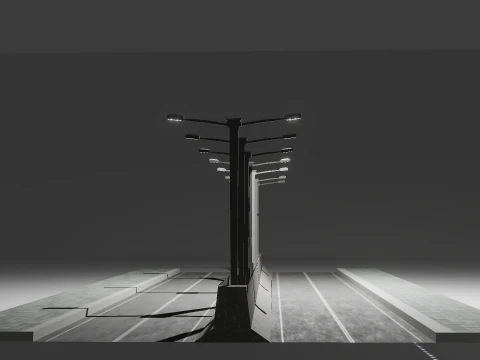 Street with light 3D Model