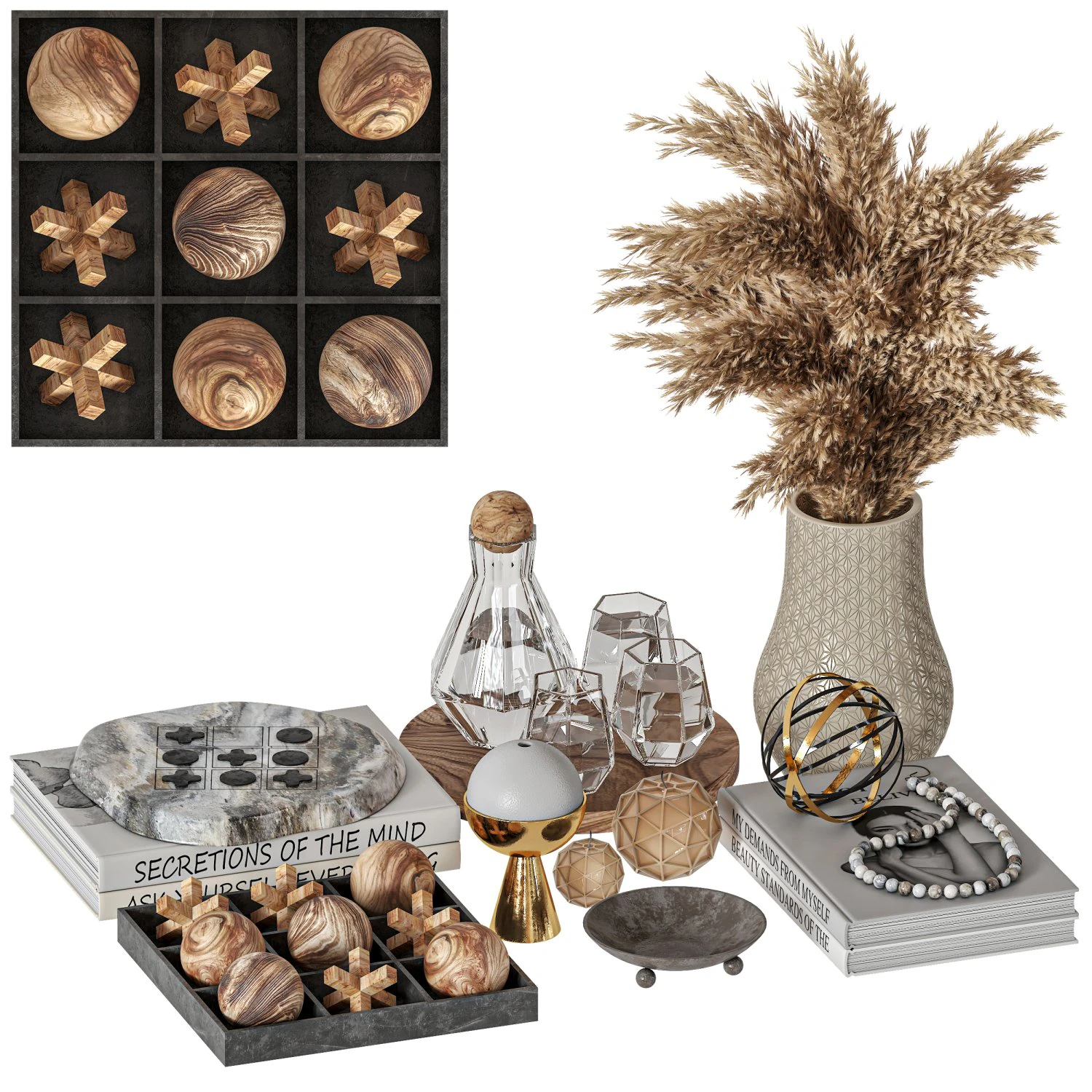 Декоративный набор 04 3D Модель .c4d .max .obj .3ds .fbx .stl .blend 