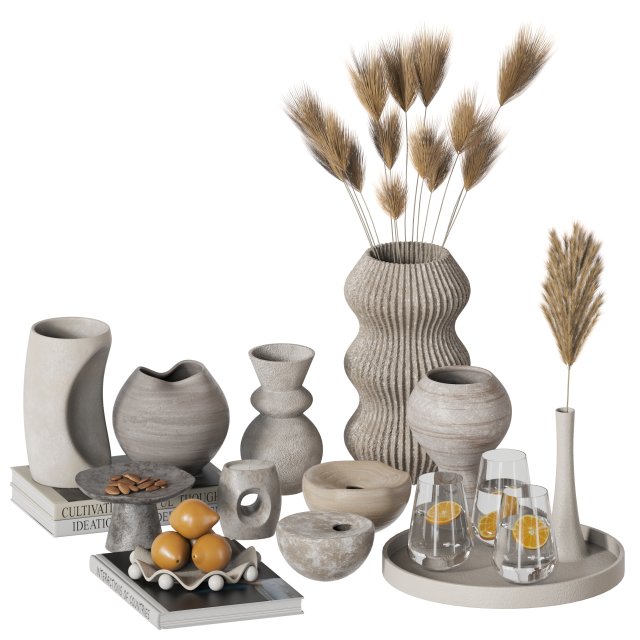 Decorative set 06 3D 모델 .c4d .max .obj .3ds .fbx .stl .blend 