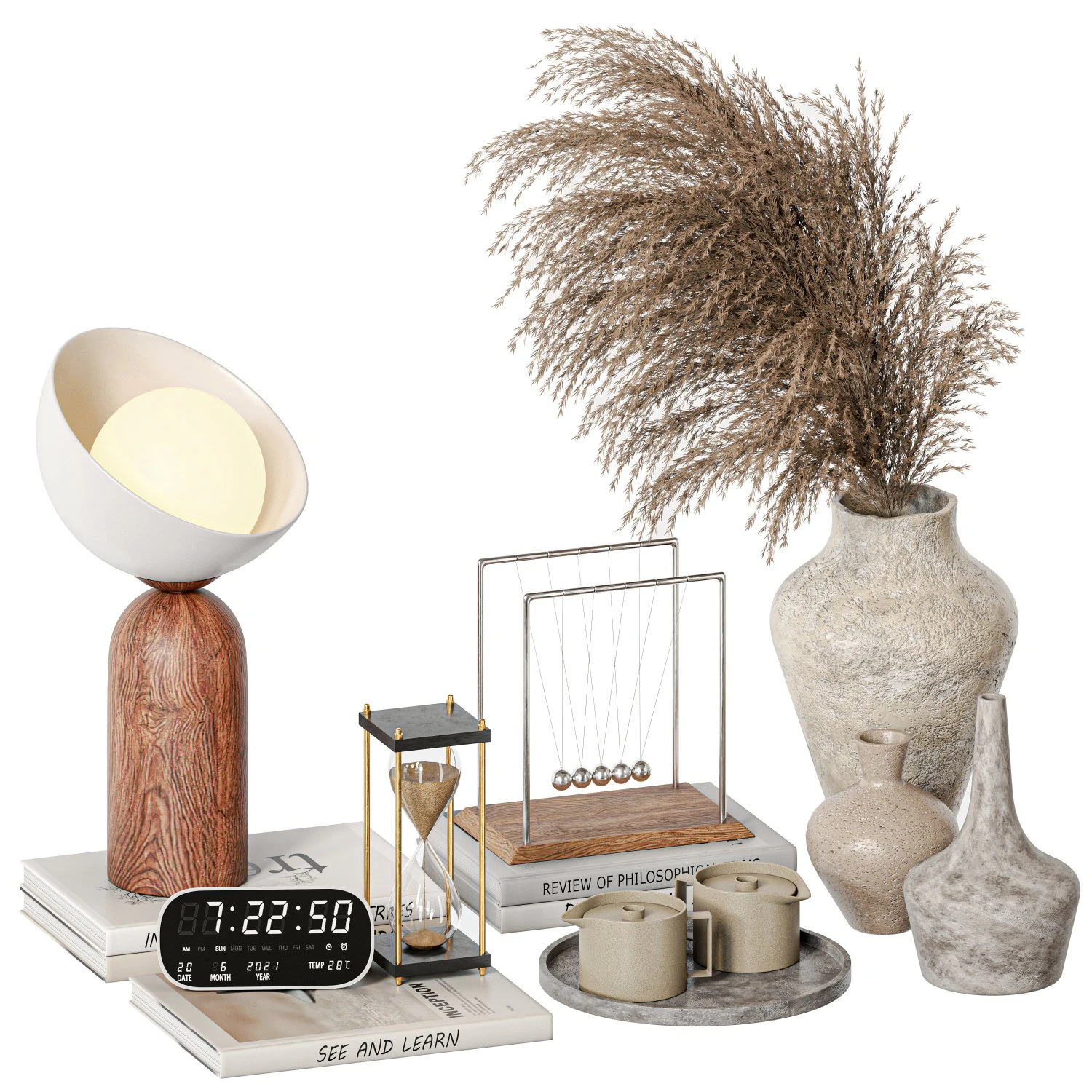 Decorative set 07 3D Model .c4d .max .obj .3ds .fbx .stl .blend 