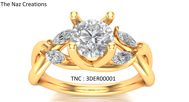 Engagement Ring 3D Модель .c4d .max .obj .3ds .fbx .stl .blend 