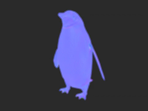 Adelie Penguin Low Poly animado Modelo 3D