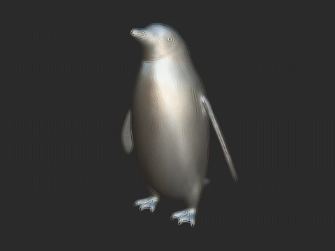 Adelie Penguin Low Poly animado Modelo 3D