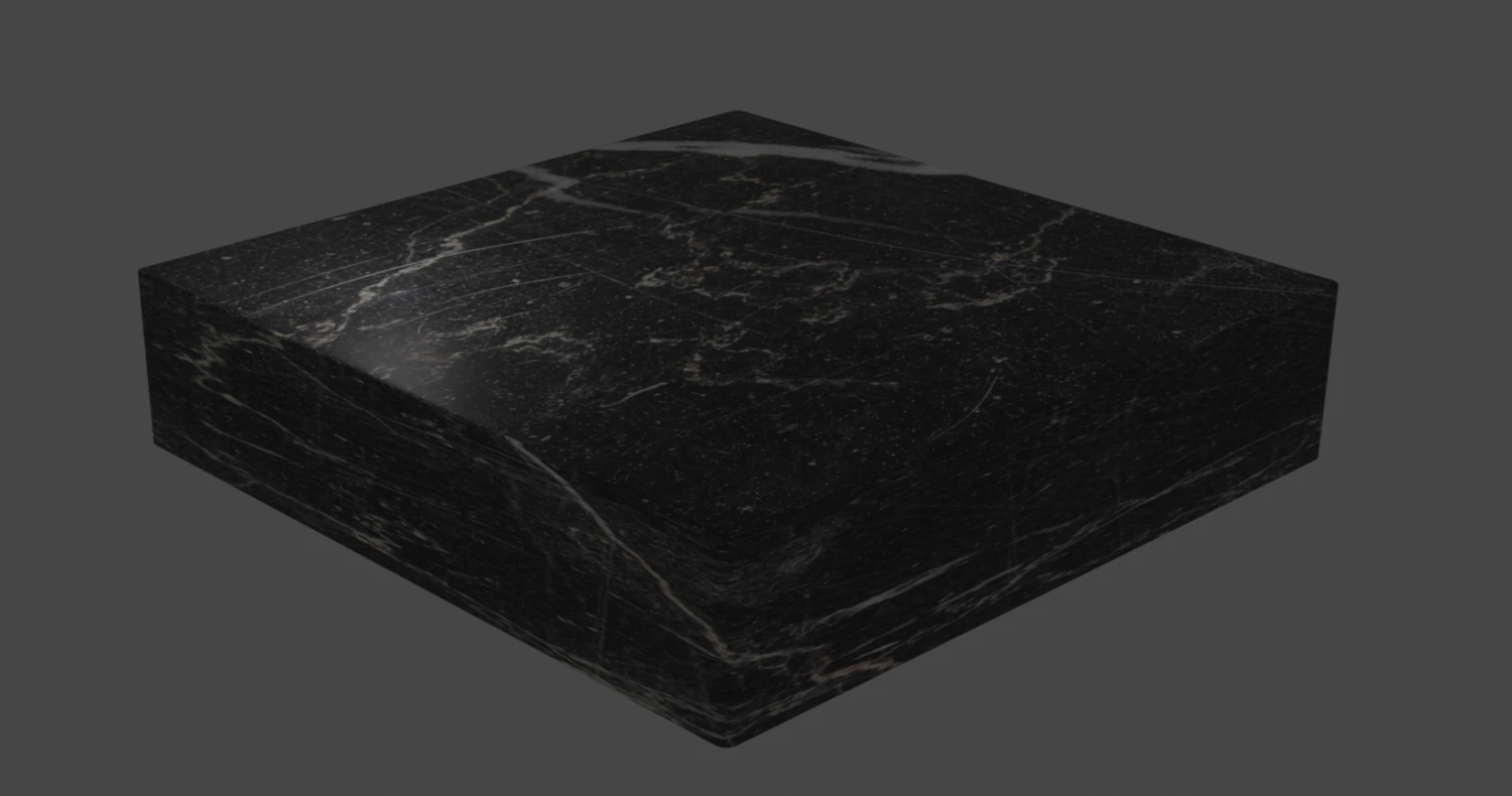 Black Marble block 3D Model .c4d .max .obj .3ds .fbx .stl .blend 