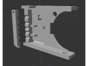 External Battery Plate for BMPCC 1080 - Blackmagic Pocket Cinema Camera Original 1080 Modèles 3D en vedette