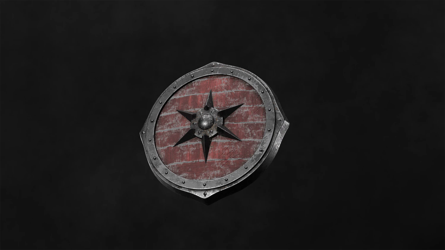 Viking Shield 3D Model .c4d .max .obj .3ds .fbx .stl .blend 
