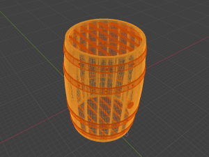 Wooden Barrel 3Dモデル