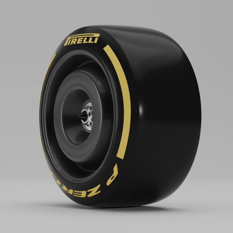 F1 Pirelli P Zero Tire 3D Modell .c4d .max .obj .3ds .fbx .stl .blend 
