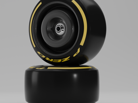 F1 Pirelli P Zero Tire 3D Modell