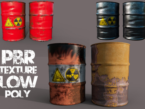 Toxic waste barrel Modelo 3D