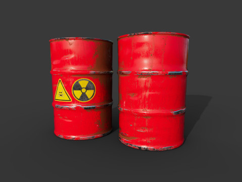 Toxic waste barrel 3D Model