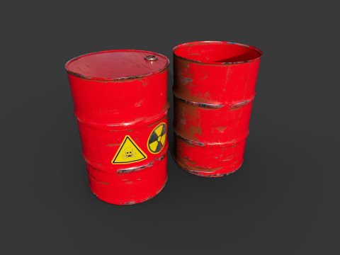 Toxic waste barrel 3D Model