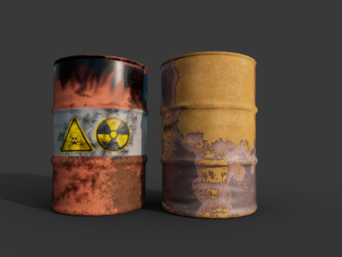 Toxic waste barrel 3D Model
