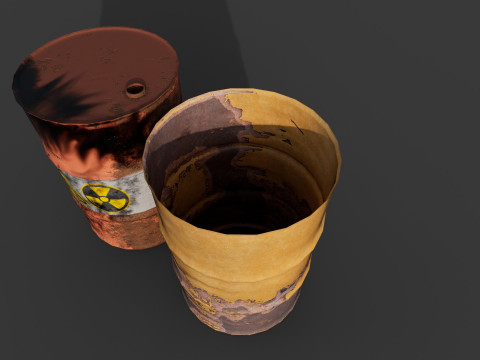 Toxic waste barrel 3D Model
