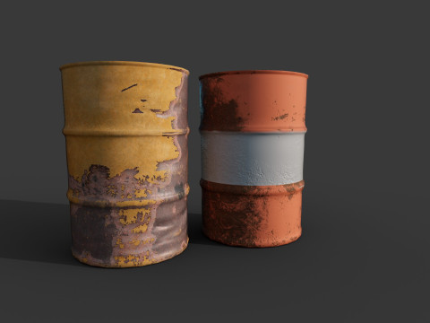 Toxic waste barrel 3D Model