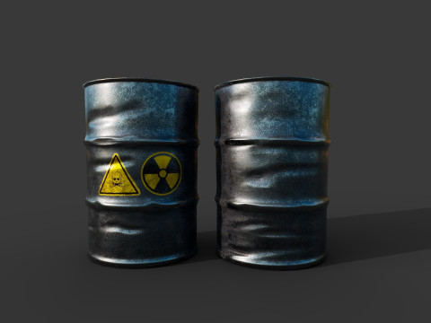 Toxic waste barrel 3D Model
