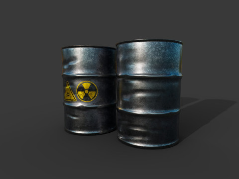 Toxic waste barrel 3D Model