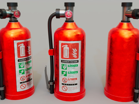 Fire equipment set 3D Модель