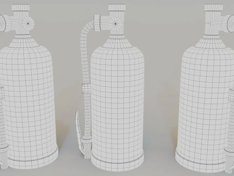 Fire equipment set 3D Model