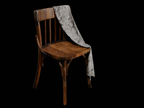 Old Western Chair 3D Model